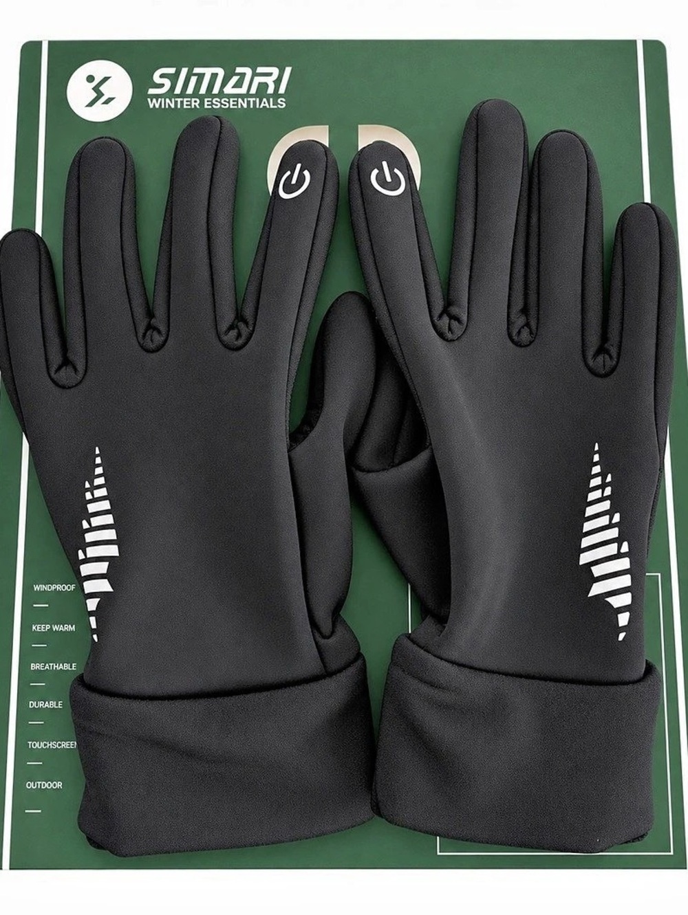 SIMARI Winter Touchscreen Gloves Black